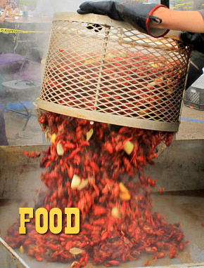 800 pounds of crawfish and Authentic Cajun Food
