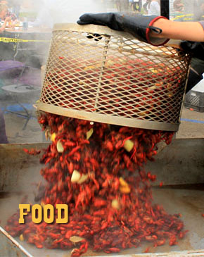 800 pounds of crawfish and Authentic Cajun Food